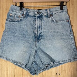 BDG Light Wash High-Rise Denim Shorts